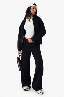 Heavy Weight Interlock Jogger Met Rechte Pijpen, Black - XXL