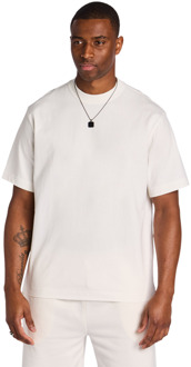 Heavyweight Relaxed Fit T-shirts Heren - Beige - Maat M - Katoen Jersey