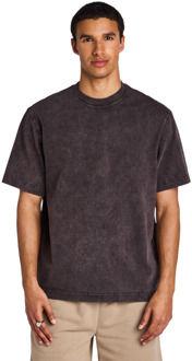 Heavyweight Relaxed Fit T-shirts Heren - Zwart - Maat L - Katoen Jersey Black