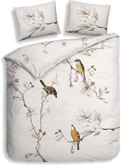 Heckett & Lane Dekbedovertrek Katoen - Birdie - Lits-Jumeaux XL (260x200 Cm) - Off-white Katoen - Natuur & Dieren - Heckett Lane - Dekbed-Discounter.nl - 260 x 200/220 cm