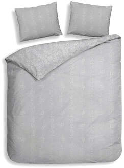 Heckett & Lane Dekbedovertrek Katoen - Lacey - Lits-Jumeaux XL (260x200 Cm) - Grijs Katoen - Bloemen - Heckett Lane - Dekbed-Discounter.nl