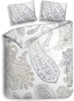 Heckett & Lane Dekbedovertrek Katoen - Muelle - Lits-Jumeaux (240x220 Cm) - Wit Katoen - Patroon - Heckett Lane - Dekbed-Discounter.nl