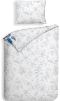Heckett & Lane Dekbedovertrek Katoen-Satijn - Double Face - Asia - Eenpersoons (140x200 Cm) - Wit Katoen-satijn - Bloemen - Heckett Lane - Dekbed-Discounter.nl - 140 x 200/220 cm