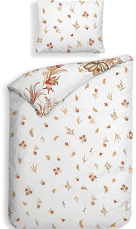 Heckett & Lane Dekbedovertrek Katoen-Satijn - Double Face - Ceyda - Eenpersoons (140x200 Cm) - Wit Katoen-satijn - Bloemen - Heckett Lane - Dekbed-Discounter.nl - 140 x 200/220 cm