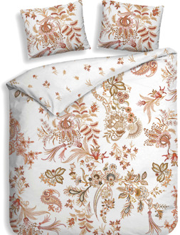 Heckett & Lane Dekbedovertrek Katoen-Satijn - Double Face - Ceyda - Lits-Jumeaux XL (260x200 Cm) - Wit Katoen-satijn - Bloemen - Heckett Lane - Dekbed-Discounter.nl - 260 x 200/220 cm