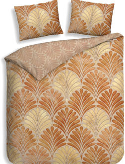 Heckett & Lane Dekbedovertrek Katoen-Satijn - Double Face - Elif - Lits-Jumeaux (240x220 Cm) - Oranje Katoen-satijn - - Heckett Lane - Dekbed-Discounter.nl - 240 x 200/220 cm