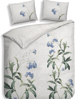 Heckett & Lane Dekbedovertrek Katoen-Satijn - Double Face - Lacie - Lits-Jumeaux XL (260x200 Cm) - Grijs Katoen-satijn - Bloemen - Heckett Lane - Dekbed-Discounter.nl - 260 x 200/220 cm