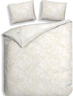 Heckett & Lane Dekbedovertrek Katoen-Satijn - Double Face - Lauren - Lits-Jumeaux XL (260x200 Cm) - Off-white Katoen-satijn - - Heckett Lane - Dekbed-Discounter.nl