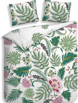 Heckett & Lane Dekbedovertrek Katoen-Satijn - Double Face - Tiera - Lits-Jumeaux (240x220 Cm) - Wit Katoen-satijn - - Heckett Lane - Dekbed-Discounter.nl