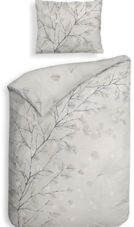 Heckett & Lane Dekbedovertrek Katoen-Satijn - Double Face - Xia - Eenpersoons (140x200 Cm) - Grijs Katoen-satijn - - Heckett Lane - Dekbed-Discounter.nl