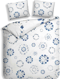 Heckett & Lane Dekbedovertrek Katoen-Satijn - Double Face - Zoe - Lits-Jumeaux XL (260x200 Cm) - Wit Katoen-satijn - Bloemen - Heckett Lane - Dekbed-Discounter.nl - 260 x 200/220 cm
