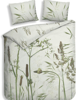 Heckett & Lane Dekbedovertrek Katoen-Satijn - Ona - Lits-Jumeaux (240x220 Cm) - Groen Katoen-satijn - Bloemen - Heckett Lane - Dekbed-Discounter.nl