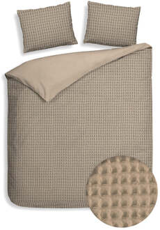Heckett & Lane Dekbedovertrek Katoen Vafala - Bruin - Lits-Jumeaux (240x220 Cm) - Bruin Katoen - Effen - Heckett Lane - Dekbed-Discounter.nl