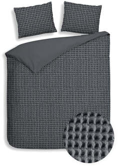 Heckett & Lane Dekbedovertrek Katoen Vafala - Grijs - Lits-Jumeaux XL (260x200 Cm) - Grijs Katoen - Effen - Heckett Lane - Dekbed-Discounter.nl - 260 x 200/220 cm