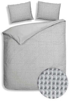 Heckett & Lane Dekbedovertrek Katoen Vafala - Lichtgrijs - Eenpersoons (140x200 Cm) - Lichtgrijs Katoen - Effen - Heckett Lane - Dekbed-Discounter.nl