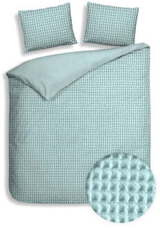 Heckett & Lane Dekbedovertrek Katoen Vafala - Sky Blue - Lits-Jumeaux XL (260x200 Cm) - Sky Blauw Katoen - Effen - Heckett Lane - Dekbed-Discounter.nl