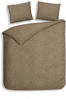 Heckett & Lane Heckett Lane Dekbedovertrek Flanel Franela - simply taupe