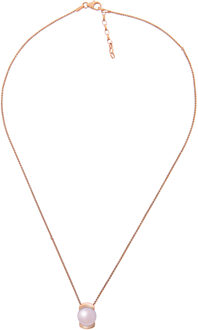 'Hedda' Dames 925 Sterling Zilveren Ketting met Hanger - Roze ZH-7229 Rosé