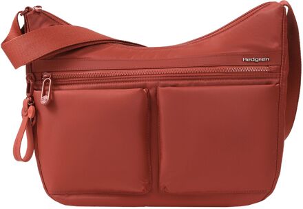 Hedgren Inner City Alex Schoudertas L - met RFID bescherming - dahlia red damestas Rood - H 27 x B 34.5 x D 10.5 cm