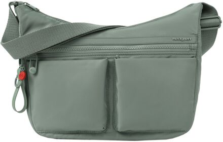 Hedgren Inner City Alex Schoudertas L - met RFID bescherming - green milieu damestas Groen - H 27 x B 34.5 x D 10.5 cm