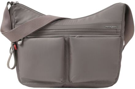 Hedgren Inner City Alex Schoudertas L - met RFID bescherming - sepia damestas Beige - H 27 x B 34.5 x D 10.5 cm