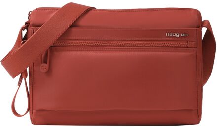 Hedgren Inner City Eye Schoudertas M - met RFID bescherming - dahlia red damestas Rood - H 21.5 x B 27.5 x D 10 cm