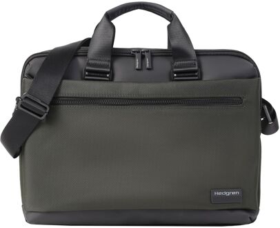 Hedgren Next Byte Laptop Schoudertas - 15.6" laptopvak - met RFID bescherming - deep depths schoudertas heren Groen - H 30 x B 39 x D 13 cm