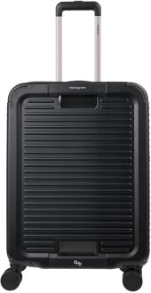 Hedgren Raku Yuno M Spinner 65 cm - Uitbreidbaar 80/87 liter - 65x45.5x29 cm - zwart hardcase koffer - H 65 x B 45.5 x D 29 cm
