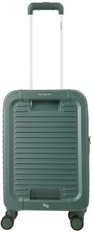 Hedgren Raku Yuno S Handbagage Spinner - 40.4 liter - 55x35x25 cm - duck green hardcase koffer Groen - H 55 x B 35 x D 25 cm