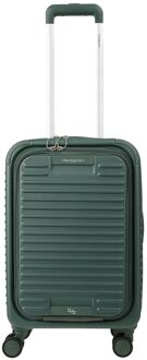 Hedgren Raku Yuno S Handbagage Spinner - met Voorvak - 40.4 liter - 55x35x25 cm - duck green hardcase koffer Groen - H 55 x B 35 x D 25 cm