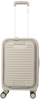 Hedgren Raku Yuno S Handbagage Spinner - met Voorvak - 40.4 liter - 55x35x25 cm - pussywillow grey hardcase koffer Grijs - H 55 x B 35 x D 25 cm