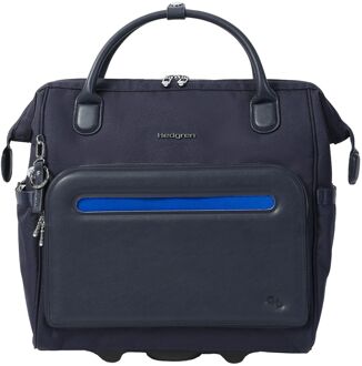 Hedgren Venti RFID Rolling tote bag 15.6" peacoat blue zachte koffer lichtgewicht koffer pilotenkoffer Blauw - H 40 x B 48 x D 24.5 cm