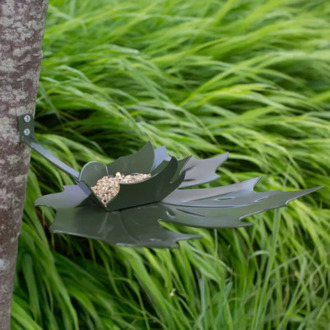 Heeej Leaf Me vogelvoederschaal groen wandmontage