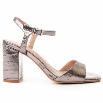 Heel Sandal Sandal In Zilver