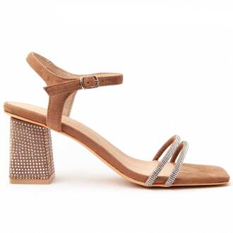 Heel Sandal Sanndarey10 in Bruin