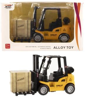 Heftruckset die-cast 13,5cm geel