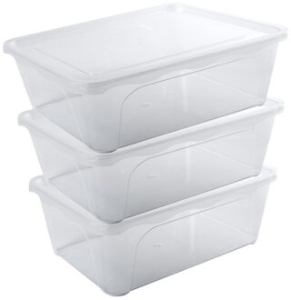 Hega hogar 10x Voorraad/vershoudbakjes hoog/diep 2 liter transparant plastic/kunststof - 22 x 15 x 8 cm - Vienna - Vershouddoos bakje - Mealprep - Maaltijden bewaren