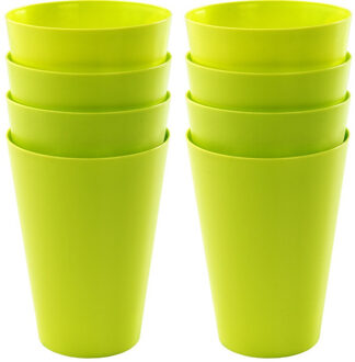 Hega hogar 12x drinkbekers van kunststof 430 ml in het groen