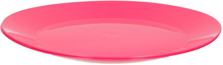Hega hogar 2x ontbijt/diner bordjes van hard kunststof 26 cm in het roze
