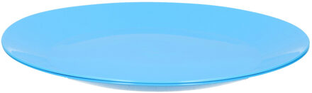 Hega hogar 3x ontbijt/diner bordjes van hard kunststof 21 cm in het blauw