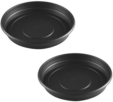 Hega hogar Bloempot/plantenpot onderschaal antraciet kunststof diameter 30 cm