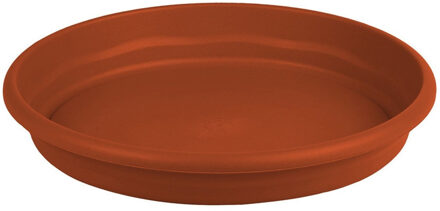 Hega hogar Bloempot/plantenpot onderschaal terra cotta kunststof diameter 34 cm - Plantenpotten Bruin