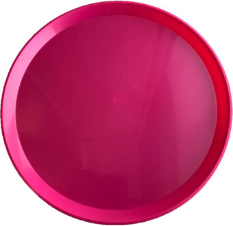 Hega hogar Dienblad - roze - kunststof - 34x2 cm - rond - serveerblad - vaatwasserbestendig