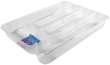 Hega hogar Hega Hagor bestek opbergbak - 5 vakken - wit - 34 x 25 x 4 cm - Keuken organiseren