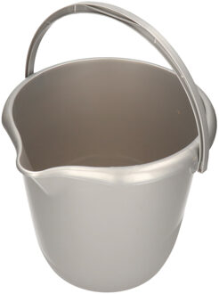Hega hogar Huishoud schoonmaakemmer van 10 liter met diameter 28 cm - Emmers Zilverkleurig