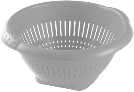 Hega hogar Keuken vergiet - zilvergrijs - D20 x 9 cm - Kunststof - vergieten keuken accessoires