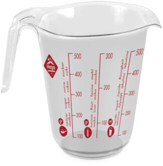 Hega hogar Maatbeker met schenktuit - 0,5L - kunststof - met maat