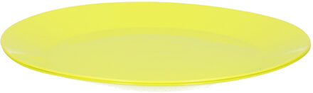 Hega hogar Ontbijtbordjes - 3x st - groen - 21 cm - hard kunststof - dinerborden - camping bordjes