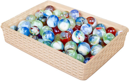 Hega hogar Opbergmandje/kastmandje - beige - 4.5 liter - kunststof - 26 x 35 x 6 cm - ladeverdelers