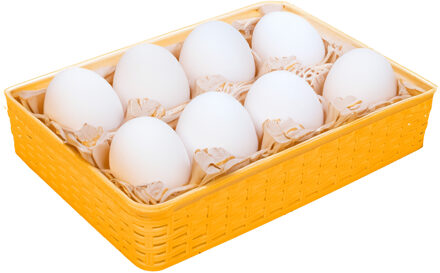 Hega hogar Opbergmandje/kastmandje - geel - 4.5 liter - kunststof - 26 x 35 x 6 cm - ladeverdelers